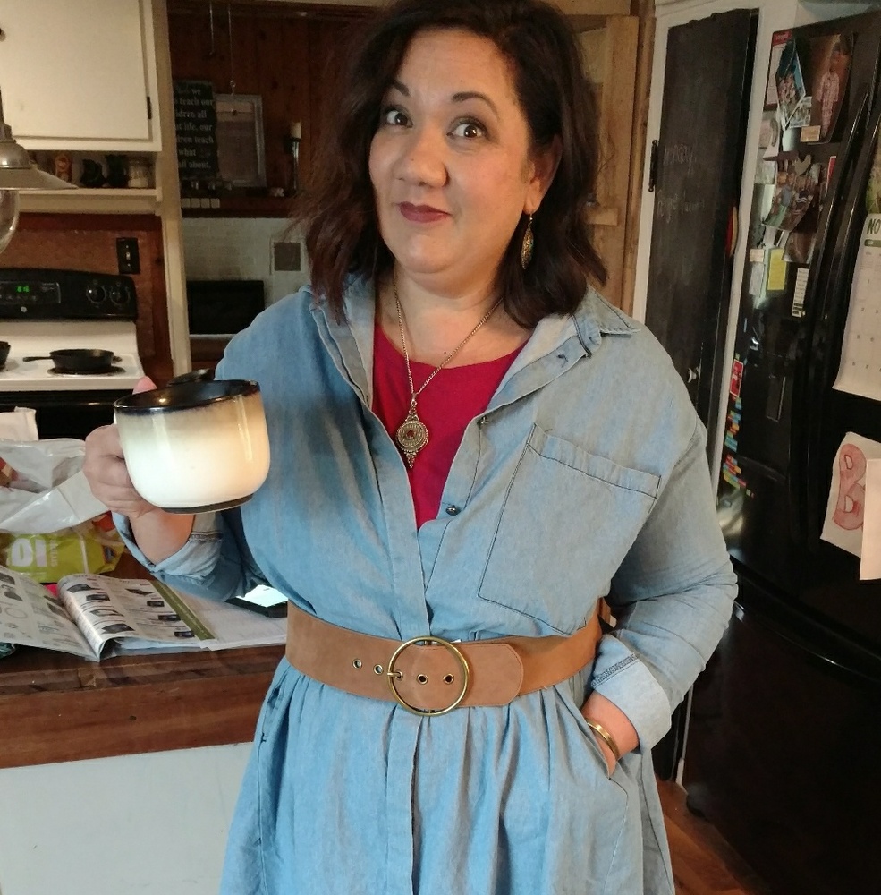 Denim shirt dress NWT